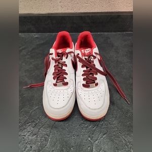 Nike Air Force 1 Low 488298-156 Mens Size 10 White/Gym Red